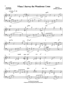Inspirational Treasures When I Survey Thumbnail Combs Music When I Survey The Wondrous Cross Sheet Music