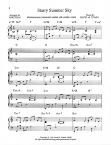 Mellow Moments Starry Summer Sky Thumbnail Combs Music Starry Summer Sky Sheet Music