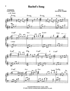 Rachels Song Thumbnail Combs Music Rachel's Song Sheet Music